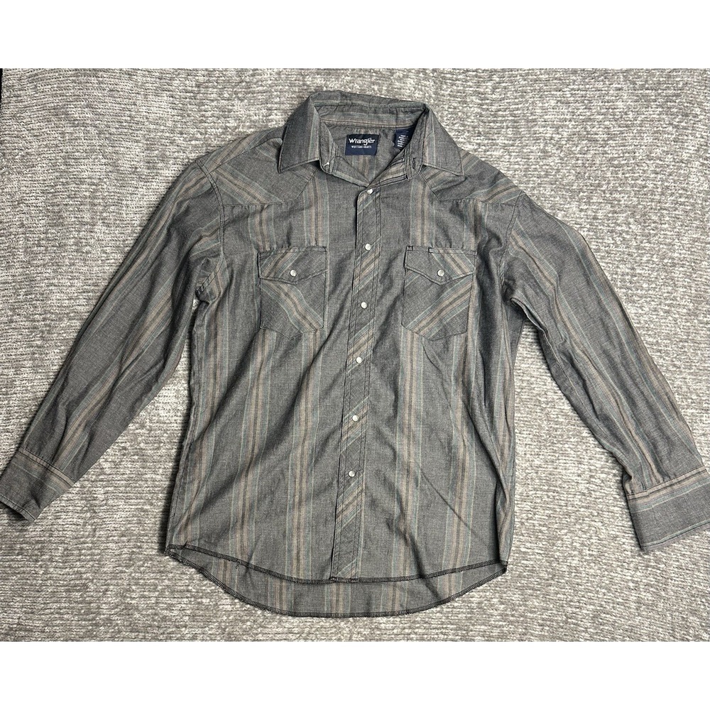 Wrangler Button-up Western Shirt Pearl Snap Men's 35/26 Large